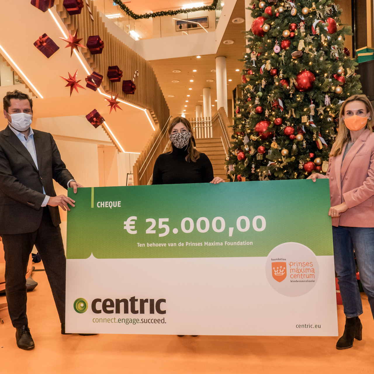 Centric doneert 25.000 euro aan het Prinses Máxima Centrum