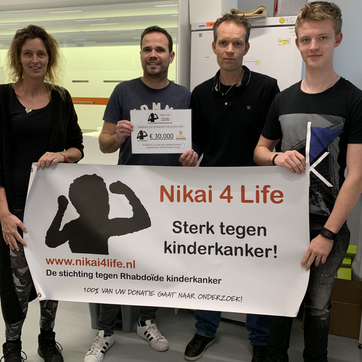 Prachtig bedrag opgehaald door Stichting Nikai 4 Life ten behoeve van het onderzoek van de Drost Groep naar rabdoïde tumoren