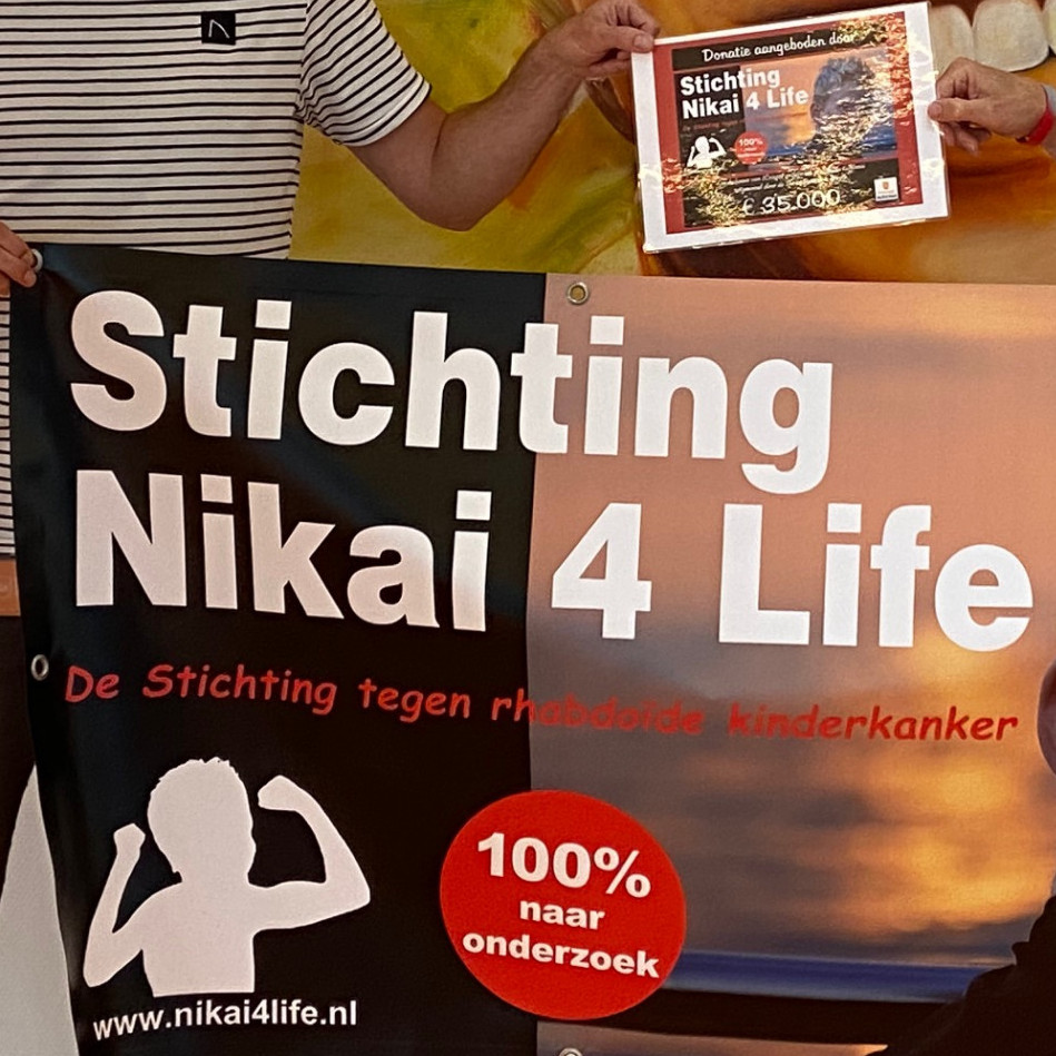 Stichting Nikai 4 Life schenkt opnieuw prachtig bedrag aan de onderzoeksgroep van Jarno Drost