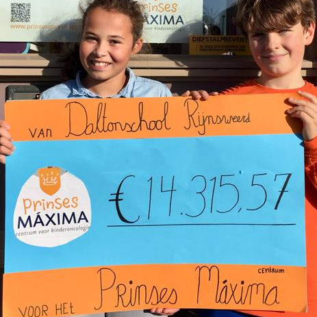 Dalton basisschool Rijnsweerd haalt prachtig bedrag op ten behoeve van het Activiteitenfonds