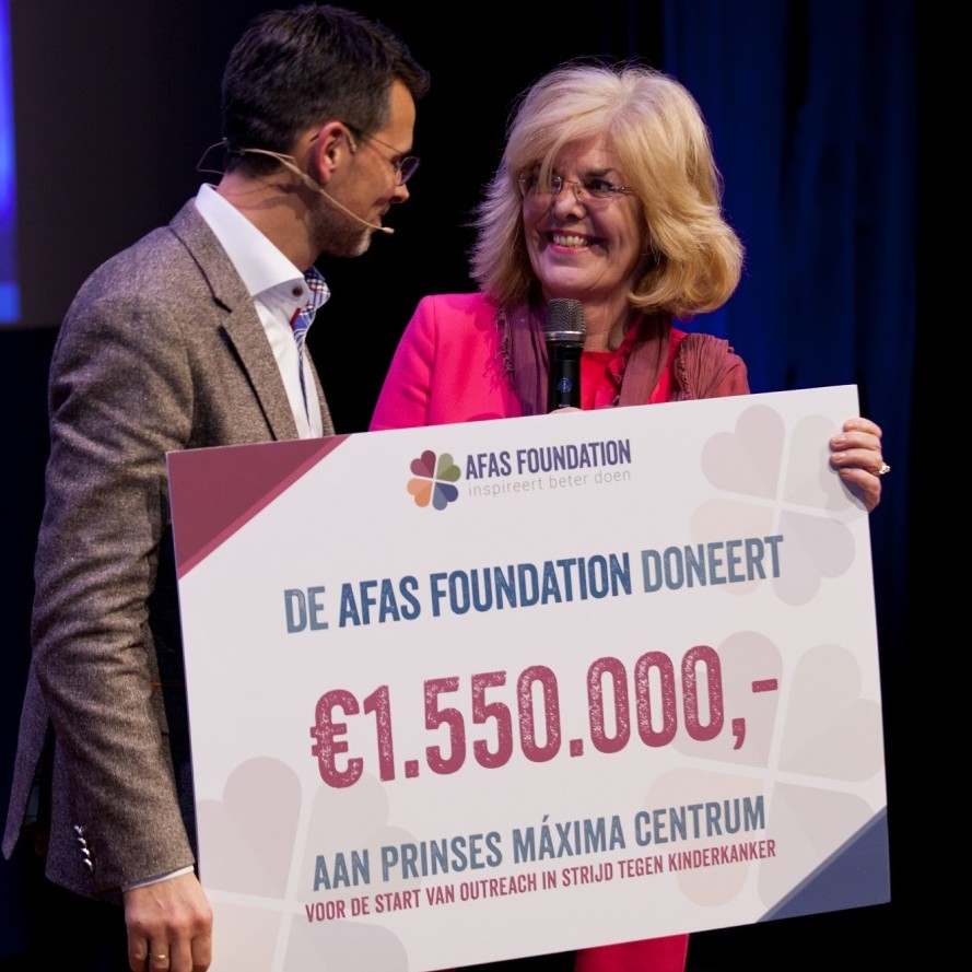 AFAS Foundation schenkt 1,5 miljoen euro voor Outreach programma